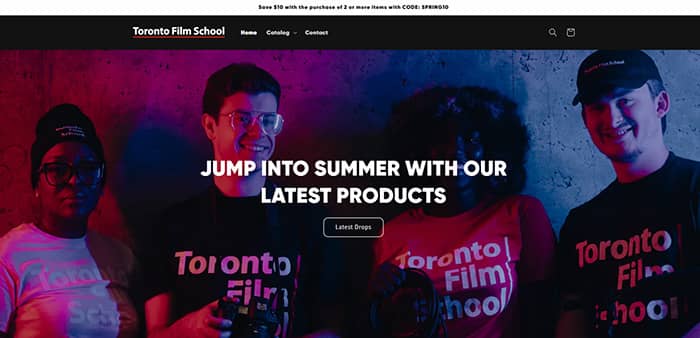 Beautiful photo of TFS merch website